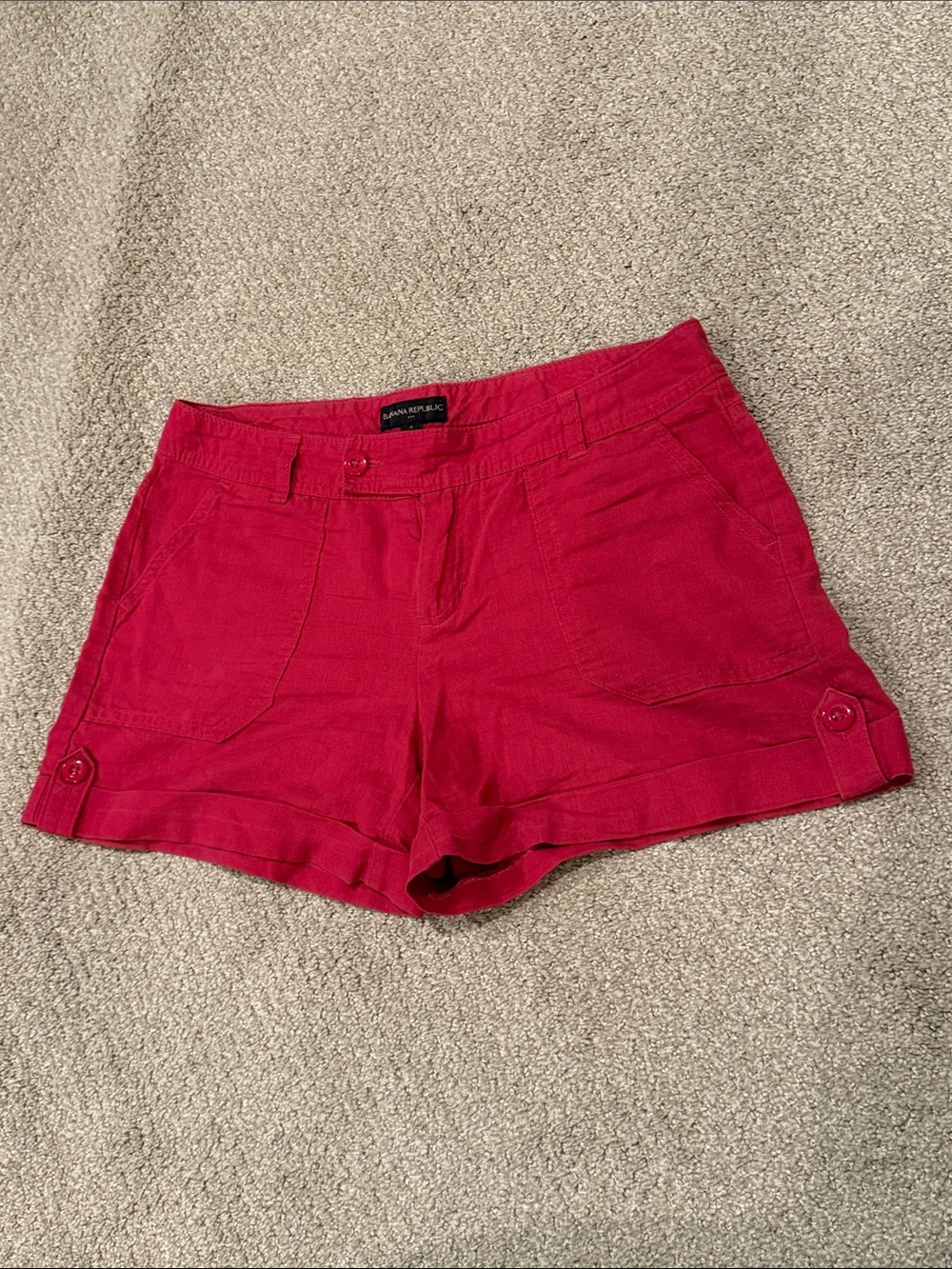 Banana Republic Hot Pink High Waist Casual Shorts